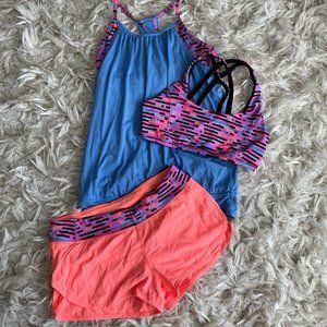 Ivivva 3 piece workout set, size youth 14